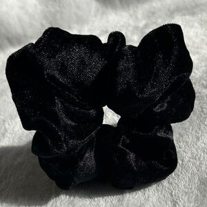 Elegant Black Velvet Scrunchie